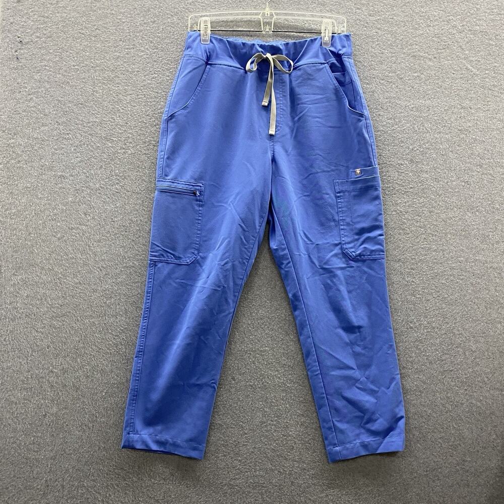 FIGS Yola High Waisted Scrub Pants Women’s M Royal Blue Cargo Po 2444